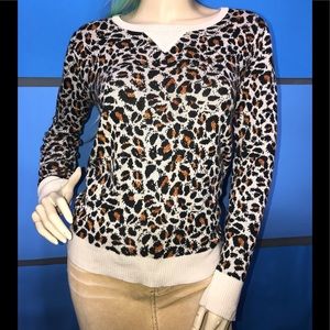 VOLCOM • Leopard 🐆 Print Knit Sweater / size S/P